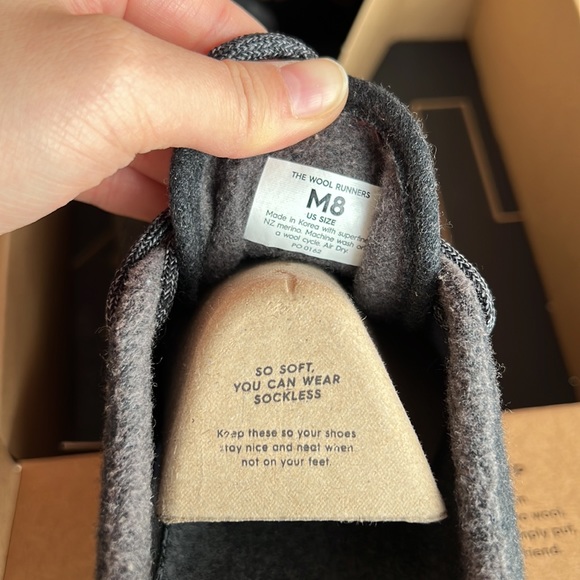 Allbirds Mens’s Wool Runners - Natural Black - Picture 13 of 13